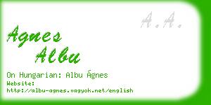 agnes albu business card